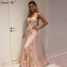 Pink Sexy Sweetheart Mermaid Evening Dressese Sleeveless Handmade Flowers Evening Gowns 2021 Serene Hill LA60913 2024 - buy cheap