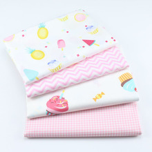 50*160cm Needlework The Cloth Fabric Tissues Knitted For Sewing Cache Quilting Fabric Patchwork Lote Ice Cream Pink Cotton D30 2024 - buy cheap