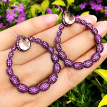 Luxury Big Water Drop Dangle Earrings Full pave Cubic Zirconia hollow boho colorful party earrings for Women jewelry accessories 2024 - buy cheap