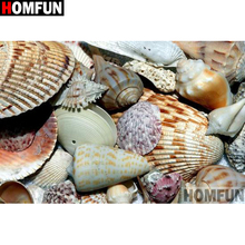 HOMFUN Full Square/Round Drill 5D DIY Diamond Painting "Shell landscape" Embroidery Cross Stitch 5D Home Decor Gift A16168 2024 - buy cheap