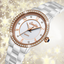 Relogio Feminino SUNKTA Diamond White Ceramic Women Watches Waterproof Top Brand Luxury Watches Women Fashion Dress Quartz Clock 2024 - buy cheap