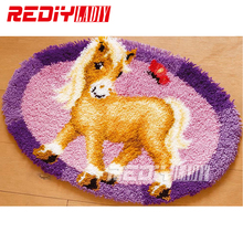 Latch Hook Rug Kits DIY Needlework Unfinished Crocheting Rug Yarn Cushion Mat Pony & Butterfly Handicraft Embroidery Carpet Rug 2024 - buy cheap