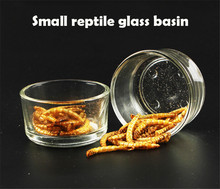 2 pieces/lot Reptile transparent glass bowl basin for lizard snake spider gecko tortoise bug 2024 - buy cheap