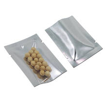 Silver/ Clear Top Open Heat Seal Storage Bag Metallic Aluminum Foil Plastic Vacuum Package Pouch for Cookies Beans 300pcs/Lot 2024 - buy cheap