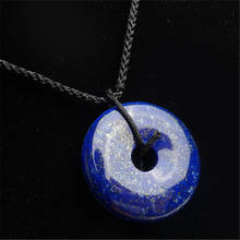 Genuine Deep Blue Natural Lapis Lazuli Pendant Women Men Crystal Gemstone Necklace Charms Natural Stone Pendant 2024 - buy cheap