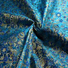 Blue Jacquard damask fabric for patchwork,wedding dress,upholstery sofa home decoration 2024 - buy cheap