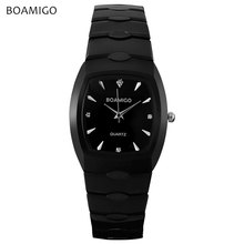 Luxury men quartz watch black steel wristwatches casual dress business clock male hot BOAMIGO brand waterproof Relogio Masculino 2024 - buy cheap