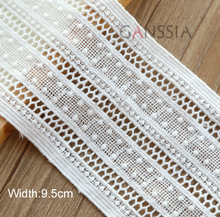 1yard Width:9.5cm Cotton Lace Embroidered Water Soluble Lace for Garment Lace Trims DIY (ss-4971) 2024 - buy cheap