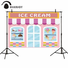 Allenjoy photography backdrop ice cream summer baby colorful popsicle backdrop photocall photobooth studio shoot fabric 2024 - buy cheap