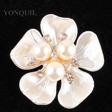 Fancy Rhinestone Brooch with Pearl Adorned DIY Hair Accessories Cute Pins Material Fashion Jewelry Accessories 10Pcs/Lot MYQB031 2024 - buy cheap