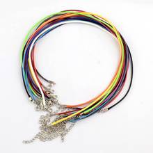 100Strands Mixed Color 1.5mm Waxed Cotton Cord for Necklace Makings, With Alloy Lobster Claw Clasps and Iron End Chains,18.7" 2024 - buy cheap