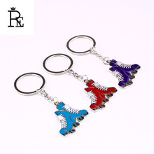 RE 50pcs/Lot Free Shipping Fashion Crystal Ice Skate Shoe Alloy Keychain Car Accessories Bag Charm Pendant Keyring 2024 - buy cheap