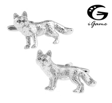 Fox   Silver Colour Copper Material Novelty Animal Style   Cuff Links 2024 - buy cheap