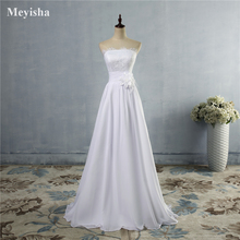 ZJ9016 custom made White Ivory Chiffon Sweetheart Bride Dresses Wedding Big Skirt Beach wedding maxi formal plus size 2-26W 2024 - buy cheap