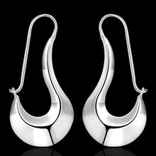Free Shipping!!Wholesale silver plated Earring,925 jewelry silver,Flat Gloss Earrings SMTE338 2024 - buy cheap