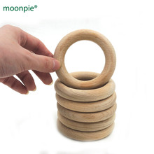 Anel de faia natural 70mm, faça você mesmo, anel redondo de madeira de faia, brinquedos para bebê suave 2.75 polegadas, 10 peças wc051 2024 - compre barato