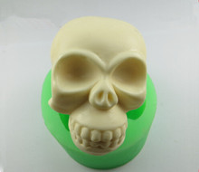 Crânio modelagem molde de silicone fondant bolo decoração do molde Handmade molde sabão no. S8006 2024 - compre barato