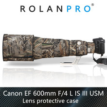 ROLANPRO Waterproof Lens Camouflage Coat Rain Cover for Canon EF 600mm F/4 L IS III USM Lens Protective Case lens cap 2024 - buy cheap