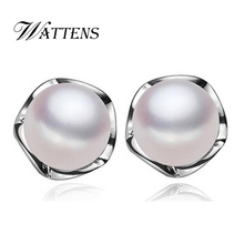 WATTENS New Fashion pearl Jewelry 100% natural Pearl earring, ,Birthday gift Jewelry for Women Accessories earrings,gift box 2024 - buy cheap