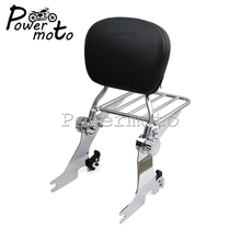 Encosto ajustável para motocicleta, rack de bagagem destacável, com encosto ajustável, para harley sportster xl 883/1200 2024 - compre barato