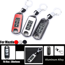 Alloy Remote Smart Car Key Case For Mazda 2 3 5 6 8 CX5 CX7 CX9 M2 M3 M5 M6 GT Aluminium Keychain Keyring Key Holder Cover Bag 2024 - buy cheap