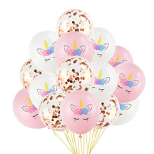 1 Set Unicorn Party Balloons Birthday Baloon Unicorn Decoration Latex Confetti Balloon Birthday Party Decoration Balloons Kids 2024 - buy cheap