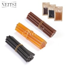 Neitsi  12pc/pack 7.8mm * 100mm Hotmelt Keratin Glue Sticks High Quality Melting Hot Gun Glue Stick Black Brown Yellow Color 2024 - buy cheap