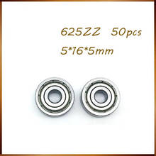 Free shipping 50pcs/lot 625 625ZZ 5X16X5 625Z Miniatura Deep Groove Ball Bearing for 3D printer parts 2024 - buy cheap