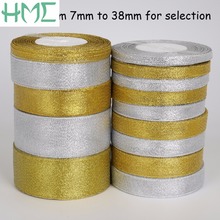 Handmade Glitter Ribbon Multi Size 25 Yards Metallic Luster Silver Color Wedding Christmas Decoration Webbing Card Gift Wrapping 2024 - buy cheap