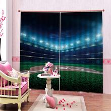 green sports curtains for bedroom living room 3D Curtain Luxury Blackout Window Curtain Living Room 2024 - buy cheap