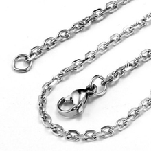 Collar de cadena de eslabones cruzados para hombre y mujer, joyería de moda de acero inoxidable 316L, Color plata, regalo de Navidad de 2/3/4/5mm, 7 "-40" 2024 - compra barato