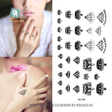 Body Art Sex Products waterproof temporary tattoos paper for men women simple crown design flash tattoo sticker HC1165 2024 - buy cheap