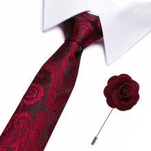 Classic 7.5cm Width Floral Paisley Ties Cravate Luxury Homme Men's Silk Ties For Men Suit Business Wedding Necktie set 2024 - buy cheap