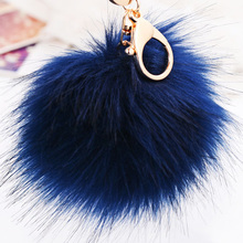 New Fox Fur Pom Pom KeyChain Faux Fox Hair Bulb Bag Car Ornaments Fur Ball Pendant Key Ring Porta Chiavi Key Holder EH984 2024 - buy cheap