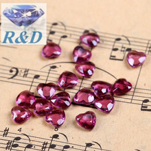2000 pcs / lot 6mm Acrylic Crystal Burgundy Hearts Shape Tip Back Confetti Wedding / Valentines Table favor Diamond confetti 2024 - buy cheap