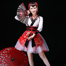 Костюм народного китайского танца для женщин, одежда для сцены, Национальный фанат античного танца, традиционный китайский танцевальный костюм s KK2256 2024 - купить недорого