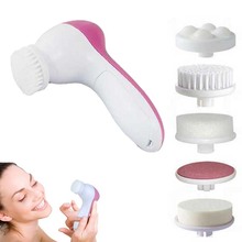 Cepillo facial limpiador eléctrico 5 en 1 de moda, masajeador facial limpio, cepillo de limpieza, producto para eliminar la piel muerta, cuidados de belleza para mujeres 2024 - compra barato