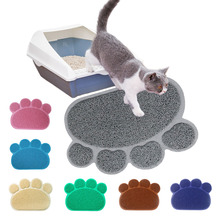 Paw Shaped Cat Litter Mat Litter Trapping Pad Waterproof PVC Pet Dog Food Mats Feeding Placemat Easy Washing Non-slip Floor Pads 2024 - buy cheap