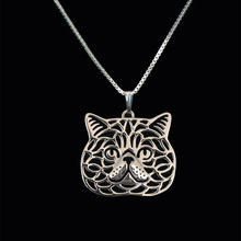 New Unique Romantic Gold Silver Color Exotic Shorthair cat Pendant Necklace Hunger Games Necklace Women Best Friend Choker 2024 - buy cheap