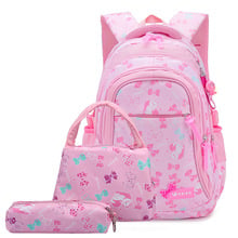 YK-Leik 3 unids/set estampado de flores de dibujos animados mochila para niños mochilas escolares para niños mochila escolar para niñas 2024 - compra barato