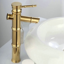 Free shipping copper hot and cold water basin sink faucet deck mounted bathroom gold faucet brass GZ-8025K 2024 - buy cheap