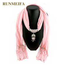 RUNMEIFA-bufandas de collar de nuevo diseño para mujer, pañuelo de borlas, accesorios para mujer, chal, joya, collares, Echarpe 2024 - compra barato