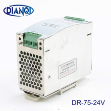 DIANQI Din rail power supply 75w 24V power suply 24V 12V 48V 75w  ac dc converter DR-75-24 DR-75-48 DR-75-12 good quality 2024 - buy cheap