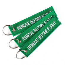 3 unids/lote Remove Before Flight llavero para regalo aviación verde llavero Fobs OEM joyería para bordado para coche llavero 2024 - compra barato