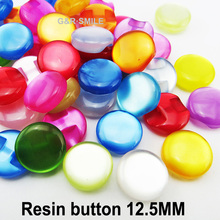1000 PCS 12.5 MM cores Tingidas de RESINA transparente botas casaco de botões de costura roupas acessórios R-235A 2024 - compre barato