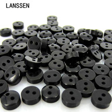 500pcs 1/4" Black Round Resin Buttons Sewing Buttons for craft Scrapbooking 6.0mm Mini Button 2024 - buy cheap