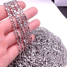 High Quality 316 Stainless Steel Ball Bamboo Link Chain Necklace 18"-36" Choose 1.5/2/2.4/3.2mm Wide Free Shipping 2024 - buy cheap