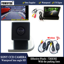 Автомобильная камера заднего вида FUWAYDA, HD видео, парковочный монитор 4,3 дюйма светодиодный камера заднего вида CCD для Ford 2012 Focus Hatchback / Sedan HD 2024 - купить недорого