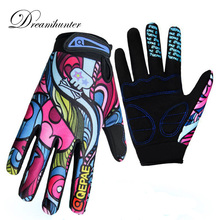 Printed Cycling Gloves Bike Gloves Sport Shockproof MTB Road Full Finger Bicycle Glove For Men Woman 2024 - buy cheap