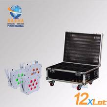 Rasha Quad-12X LOT 7*10W RGBA/RGBW Wireless LED Slim Par Profile,LED Flat Par Can For Stage Event Party With 12in1 Flight Case 2024 - buy cheap